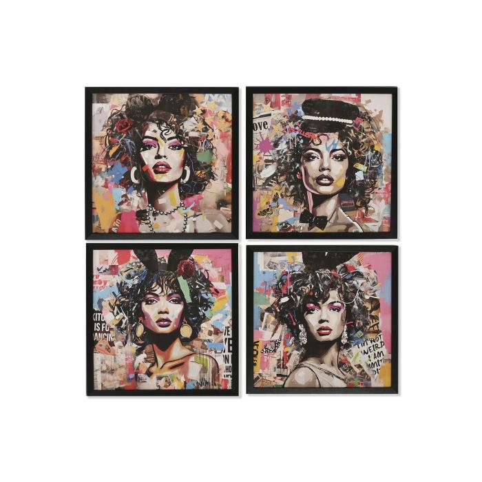 Cuadro Moderno DKD Home Decor Multicolor 2 x 30 x 30 cm Set de 4 (2 Unidades) Cuadro Moderno DKD Home Decor Multicolor 2 x 30 x 30 cm Set de 4 (2 Unidades)