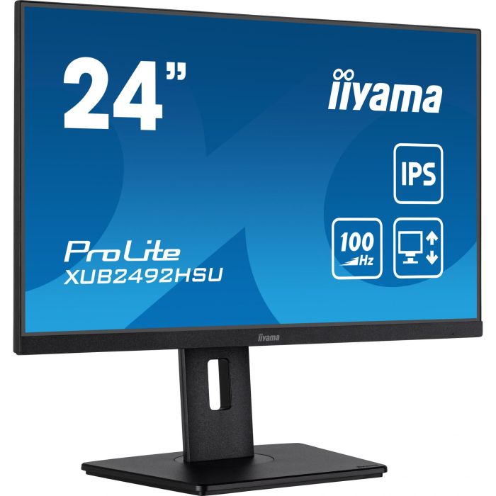 iiyama XUB2492HSU-B6 Monitor ProLite 24" FHD IPS (1920x1080) 100Hz 4ms HDMI DP 4xUSB Pivot Black