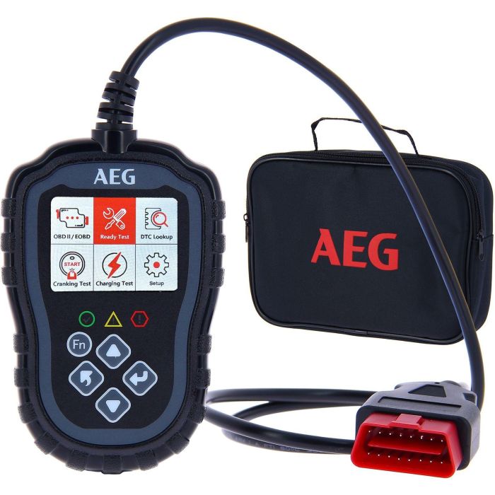 AEG AEG1684854760330 Herramienta Diagnóstico OBD2 Evol 2 - Prueba de Arranque, Estado Carga y Lectura Códigos de Avería