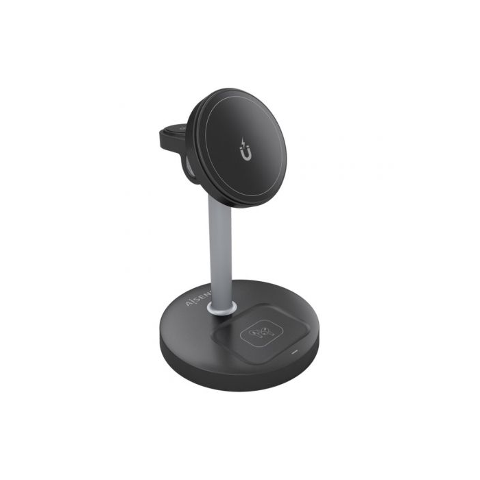 Estación de Carga Inalámbrica Aisens ASCH-15W3WC066-BK/ 1xUSB Tipo-C/ 15W/ 5W/ Negro 1 Estación de Carga Inalámbrica Aisens ASCH-15W3WC066-BK/ 1xUSB Tipo-C/ 15W/ 5W/ Negro 1