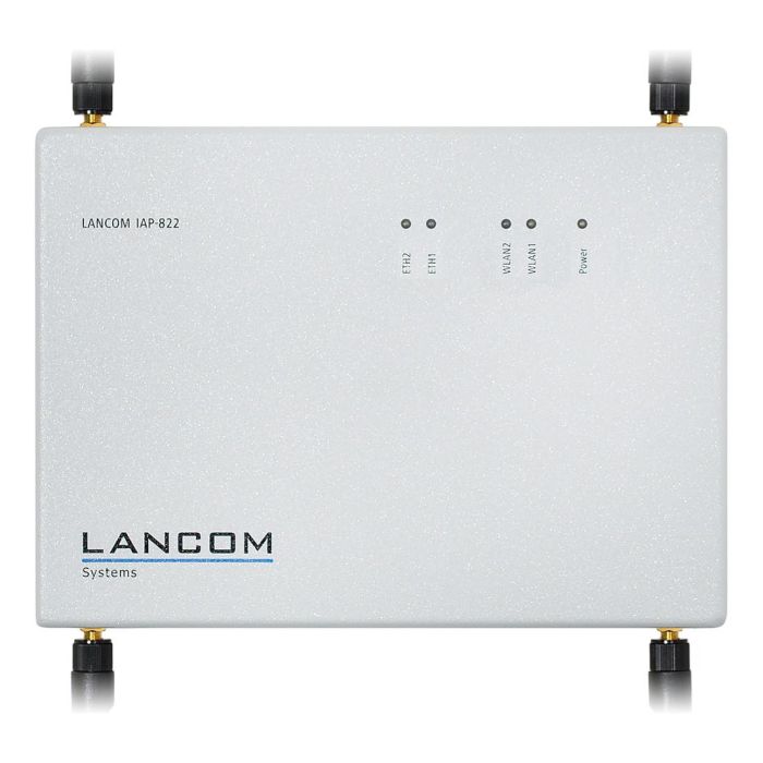 LANCOM IAP-822 Punto de Acceso Wi-Fi Dual Band 2.4 GHz 5 GHz 1000 Mbit/s 802.1x RADIUS AES WPA2 PoE Muro Gris Metal IP50 1 LANCOM IAP-822 Punto de Acceso Wi-Fi Dual Band 2.4 GHz 5 GHz 1000 Mbit/s 802.1x RADIUS AES WPA2 PoE Muro Gris Metal IP50 1
