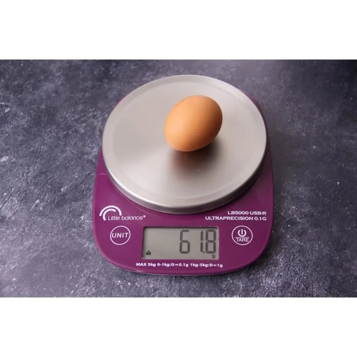 Little Balance LB 5000 Pro Inox 5.1 Báscula Culinaria Ultraprecisión USB Reparable 5