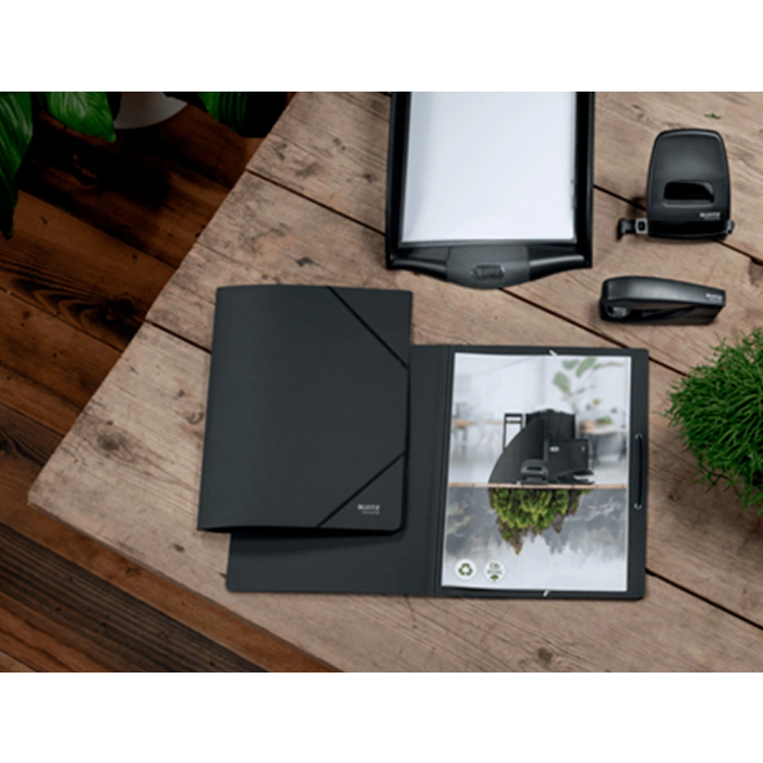Leitz Carpeta Recycle Gomas DIN A4 Cartón Reciclable 100% Negro 5