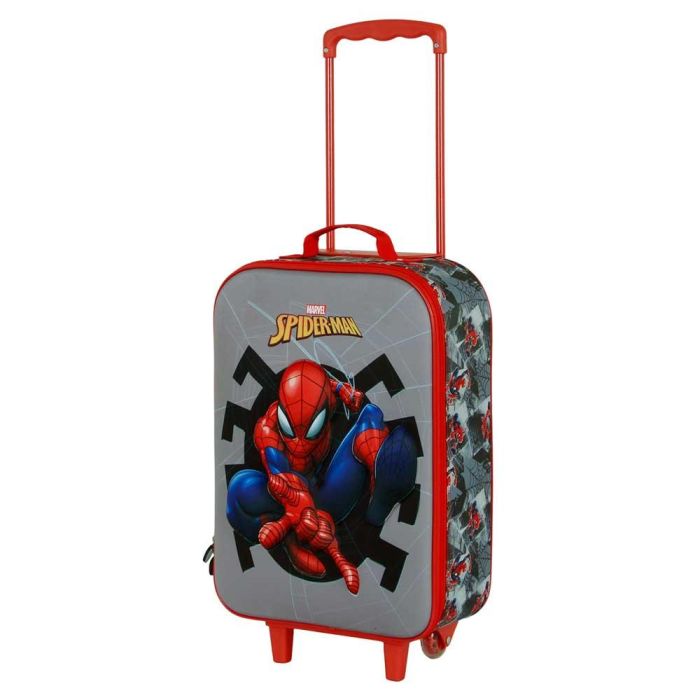 Maleta Trolley Soft 3D Symbol Marvel Spiderman Gris