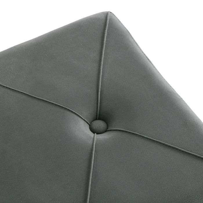 Pie De Cama Gris Oscuro Velvet Versa 34X42CM 4 Pie De Cama Gris Oscuro Velvet Versa 34X42CM 4