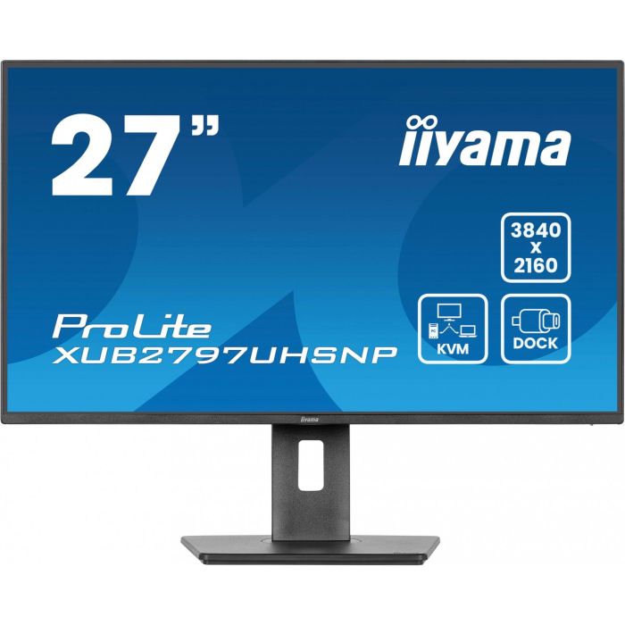 iiyama XUB2797UHSNP-B1 Monitor 27" 4K UHD IPS 3840x2160 60Hz 4ms HDMI DP USB-C KVM Altavoces Pivot Negro 1