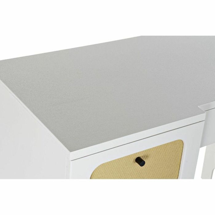 Escritorio DKD Home Decor Abeto Blanco Ratán (140 x 50 x 76 cm) 1 Escritorio DKD Home Decor Abeto Blanco Ratán (140 x 50 x 76 cm) 1