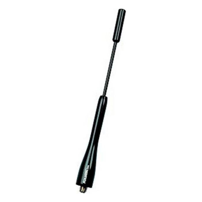 Fact Design FO34694 Antena Tipo 1.4 Negra 15.5 cm Universal para Coche, Acero y Aluminio, Fácil Montaje Atornillado