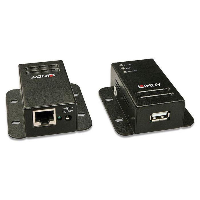 Lindy Extensor USB 2.0 Cat.6 50m con Alimentación por Cable (PoC) y Carcasa Metálica 1