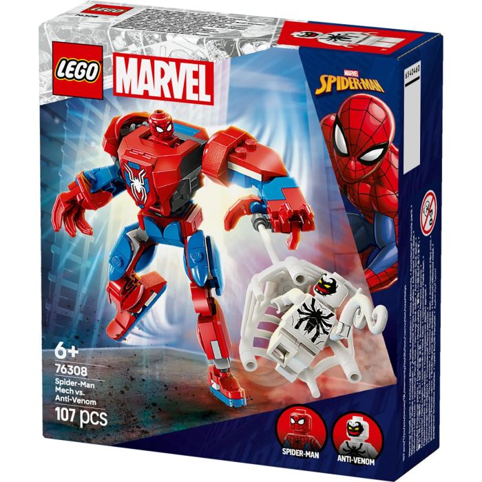 Lego Juego de Construcción Armadura Robótica de Spider-Man vs Anti-Venom Marvel para +6 años 9