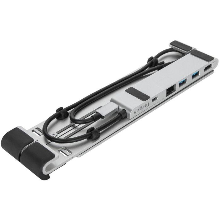 Targus Soporte Portátil con Dock Multi-puerto USB-C para Laptop, PD 100W, Plegable, Aluminio, 4K, Ajustable 5