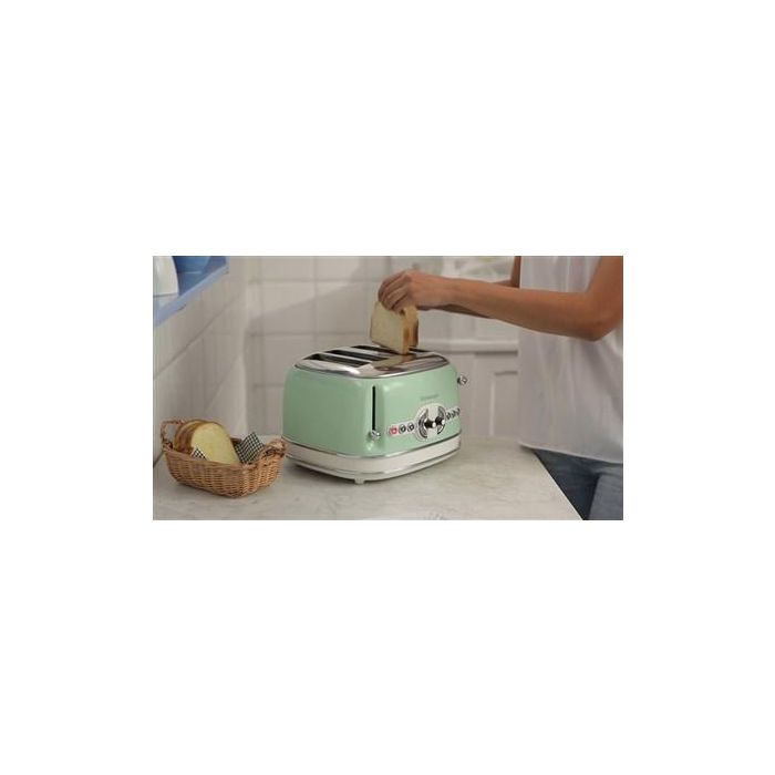 Ariete 156/04 Tostador 4 Ranuras Verde con Rueda Selectora de 6 Niveles y Bandeja Recogemigas 2
