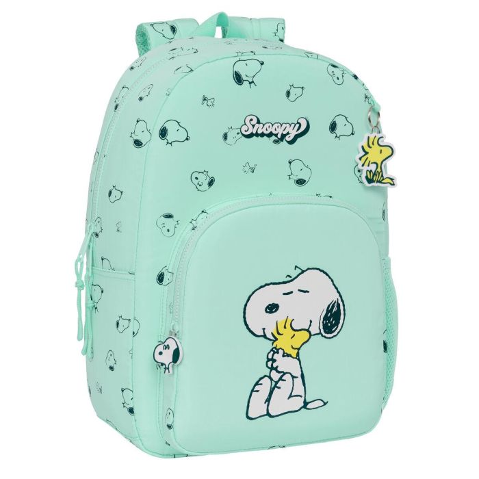 Mochila Escolar Snoopy Groovy Verde 30 x 46 x 14 cm