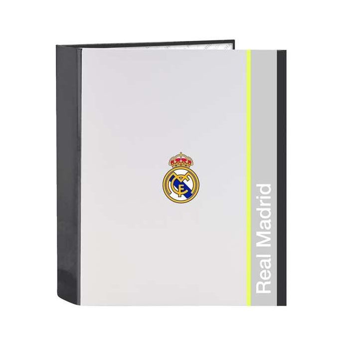 Safta Carpeta 4 Anillas Folio Cartón Forrado Lomo Ancho Real Madrid 1ª Equipación 25-26 40mm Safta Carpeta 4 Anillas Folio Cartón Forrado Lomo Ancho Real Madrid 1ª Equipación 25-26 40mm