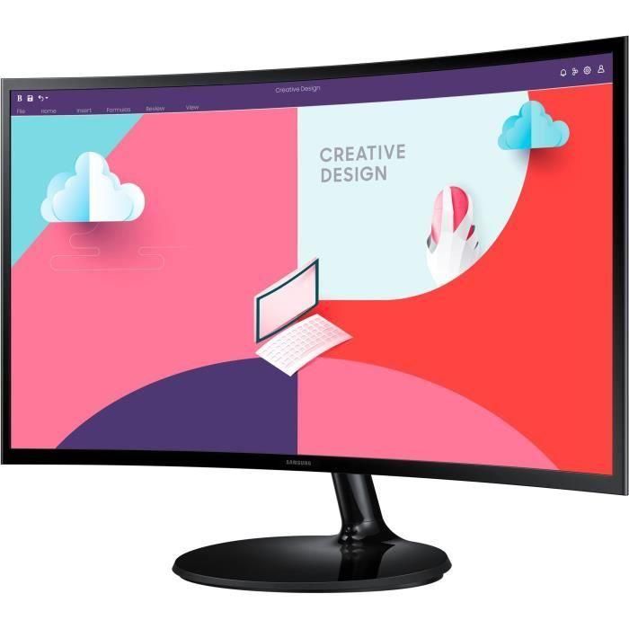 Pantalla de PC - SAMSUNG - LS24C360EAUXEN - 24 FHD 1920x1080 - Curvo 1800R - Panel VA - 4 ms - 75 Hz - HDMI - FreeSync 2 Pantalla de PC - SAMSUNG - LS24C360EAUXEN - 24 FHD 1920x1080 - Curvo 1800R - Panel VA - 4 ms - 75 Hz - HDMI - FreeSync 2