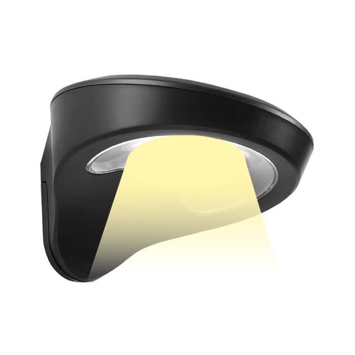 Edm Aplique Solar 2W 200lm 6500K con Sensor, Color Negro 1