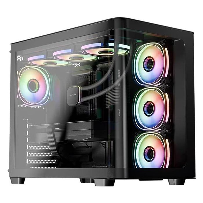 LC-Power Midi Tower 8001B Pro-Storm Dark Negra Vidrio Templado Gaming ATX ATX, micro ATX, Mini-ITX 11