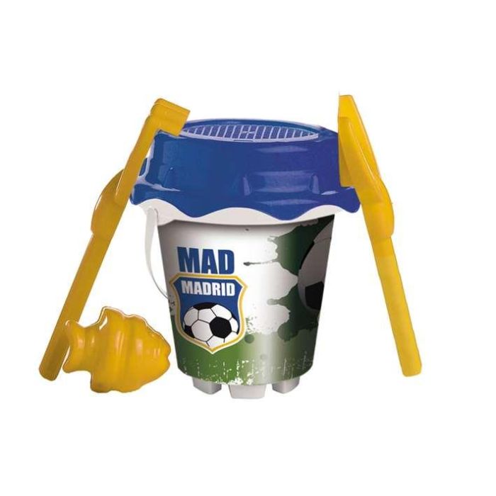 Unice Cubo Playa Castillo Madrid con Cedazo, Pala, Rastrillo y Moldes, 18 cm, Multicolor (18 Meses - 10 Años) 1