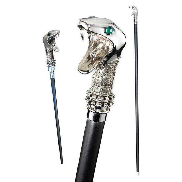 The Noble Collection Bastón de Lucius Malfoy con Varita Mágica Oculta Réplica Oficial de Harry Potter Plata y Cristal Strass 116cm 1 The Noble Collection Bastón de Lucius Malfoy con Varita Mágica Oculta Réplica Oficial de Harry Potter Plata y Cristal Strass 116cm 1