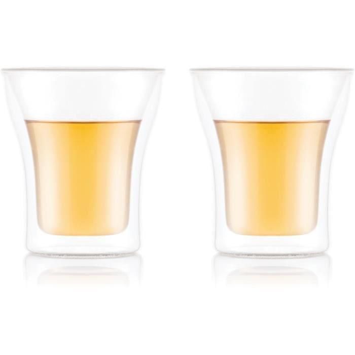 Bodum BOD0727015530215 - Juego de 2 Vasos Assam de Doble Pared, 0,2 L Transparente 1