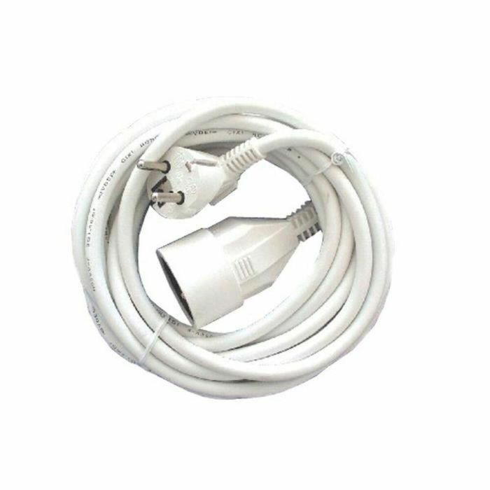 Chacon HO5VVF Cable Alargador 3 x 1,5 mm² - 10 m - Blanco para Electrodomésticos