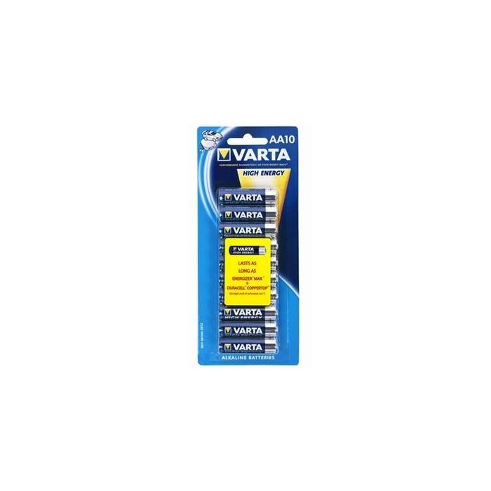 Varta Batería AA LR6 1.5V Longlife Alcalina - Paquete de 10 unidades 1