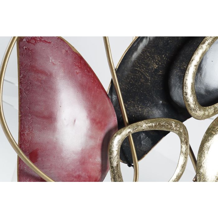 DKD Home Decor Decoracion Pared Moderno Rojo Dorado Abstracto 105.4 x 8.3 x 50.2 cm 1