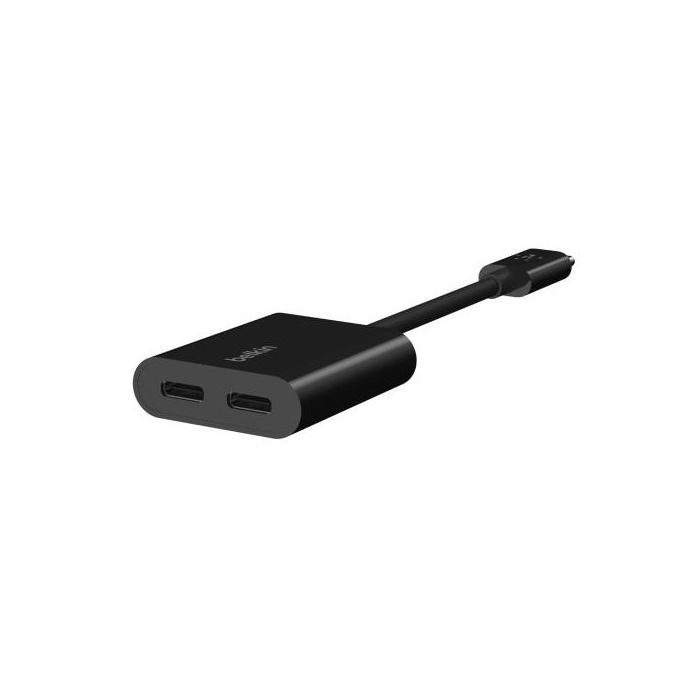 Belkin F7U081BTBLK Cargador de Dispositivo Móvil Interior USB, 2 Puertos Tipo C, 60W, Negro para Smartphone 3