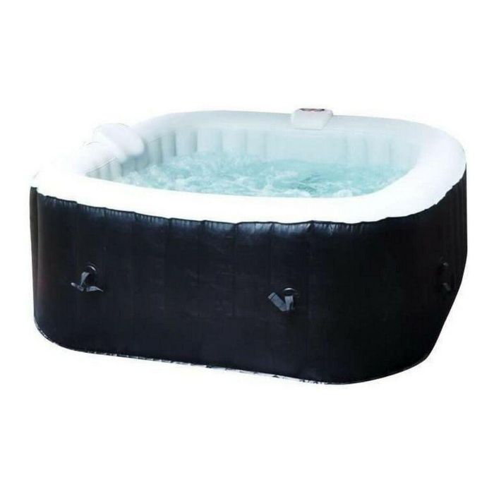 Sunspa Spa Hinchable Cuadrado Laminado para 4 Personas con Calentador hasta 40°C y Motor Integrado - 1.55 x 0.65 m 2