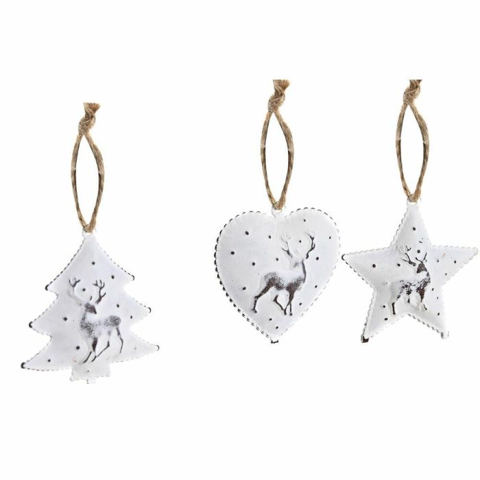 Decoracion Colgante Navidad Moderna DKD Home Decor Blanco 12 x 3 x 12 cm Set de 10 (3 Unidades) 1 Decoracion Colgante Navidad Moderna DKD Home Decor Blanco 12 x 3 x 12 cm Set de 10 (3 Unidades) 1
