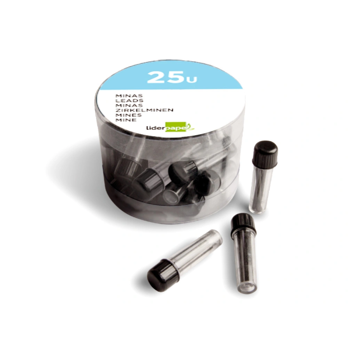 Liderpapel Minas Grafito 2 mm para Compás Tubo 3 Minas 1 Liderpapel Minas Grafito 2 mm para Compás Tubo 3 Minas 1