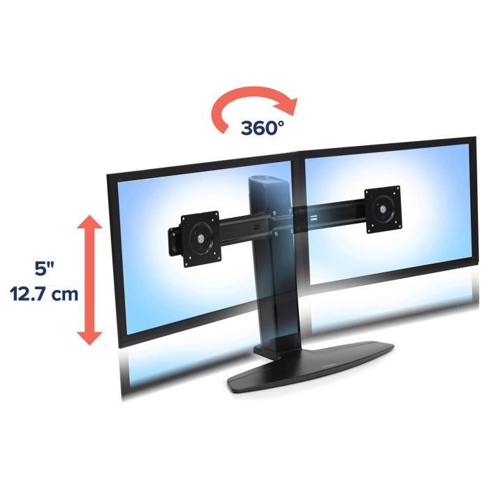 Ergotron Neo-Flex Soporte Elevador para Dos Monitores Ajustable en Altura Negro