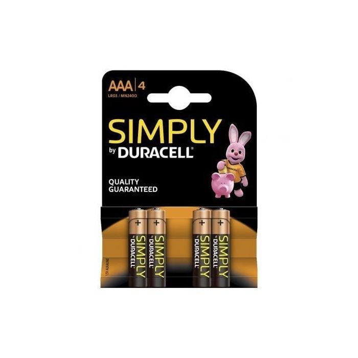 Duracell - Pilas Alcalinas LR03 AAA Blister - Pack de 4 - Negro/Oro (10 Unidades) Duracell - Pilas Alcalinas LR03 AAA Blister - Pack de 4 - Negro/Oro (10 Unidades)