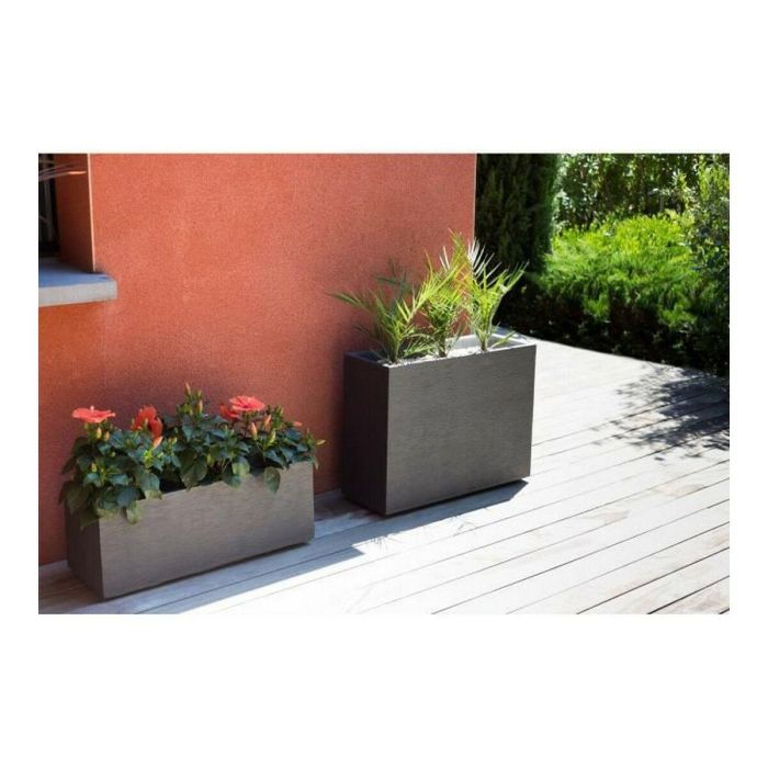 EDA PLASTIQUE Caja de flores Muret Loft Graphit - 46 L - 78.5 x 29.5 x 60 cm - Gris antracita 1