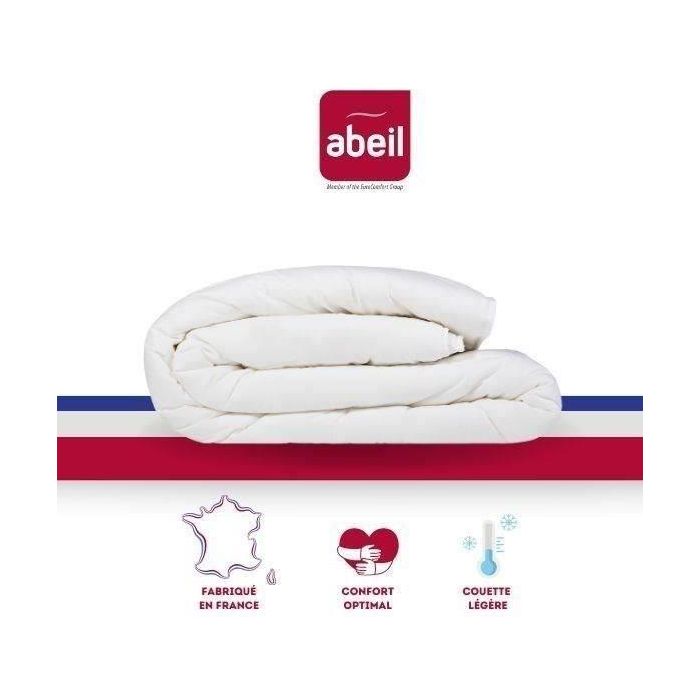 Abeil Edredón Nube de Suavidad ligero para verano de microfibra con relleno Cyclafill® y Airfill® poliéster Oeko-Tex 220x240 cm blanco