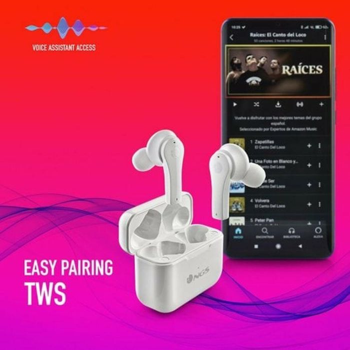 Auriculares Bluetooth NGS ARTICABLOOMWHITE Blanco Negro 7