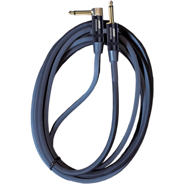 EBS Cable de instrumento Regular Square jack 6.35mm, forma cuadrada antienredos, 6.8m, conectores rectos chapados en oro WaveGrip