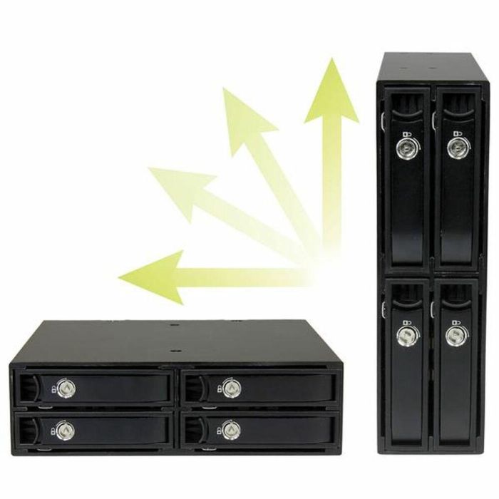 Rack Startech SATSASBP425 Negro Portátil 2,5" 1 Rack Startech SATSASBP425 Negro Portátil 2,5" 1