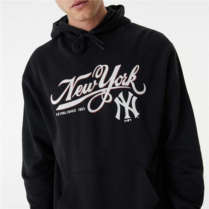 Sudadera con Capucha Unisex New Era MLB Retro Graphic New York Yankees Negro 3
