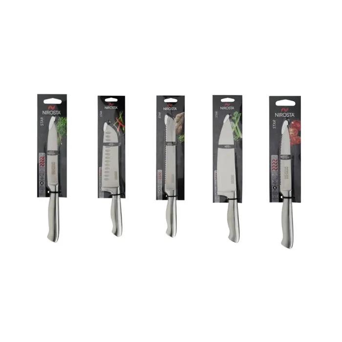 Nirosta Juego de 5 Cuchillos de Cocina Profesionales FAC3176239998085 Acero Inoxidable 24 a 33.5 cm 4 Nirosta Juego de 5 Cuchillos de Cocina Profesionales FAC3176239998085 Acero Inoxidable 24 a 33.5 cm 4