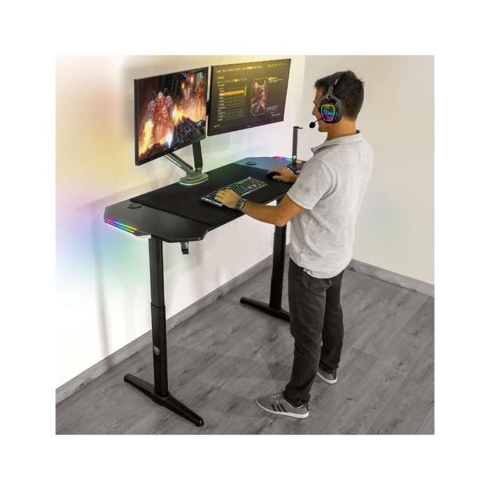 Mesa de Escritorio Spirit of Gamer Headquarter 800 Negro Madera MDF 140 x 60 cm 2 Mesa de Escritorio Spirit of Gamer Headquarter 800 Negro Madera MDF 140 x 60 cm 2