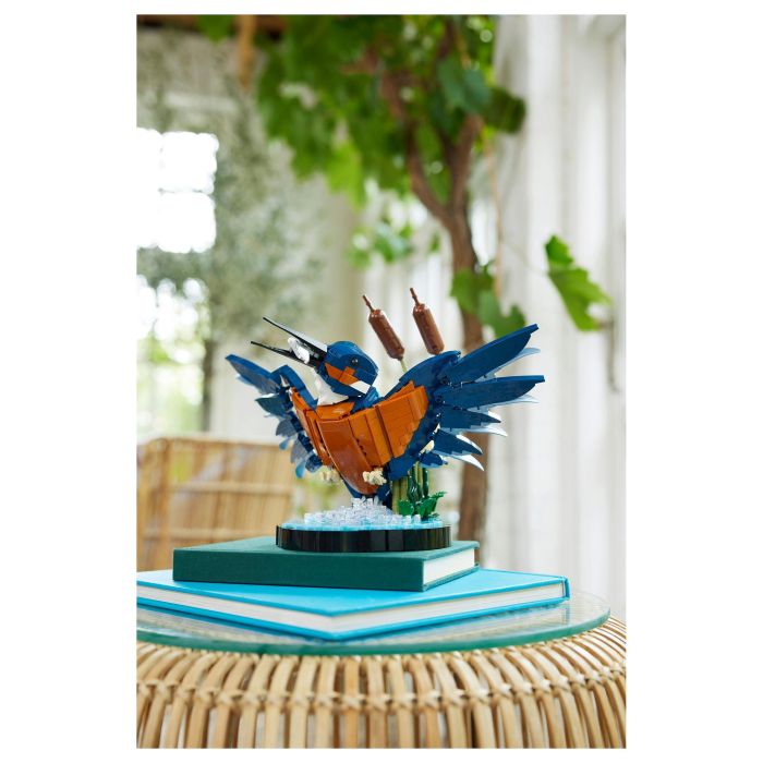 Lego 10331 Icons Kingfisher (Kungsfiskare) Fauna 2024 V29 - Set de construcción de kungsfiskare para adultos con soporte de exhibición