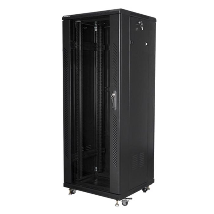 Lanberg FF01-6632-12B Armario Rack de Suelo 32U 600x600x1603 mm Negro con Ruedas y Puertas con Cerradura 3