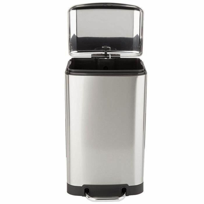 Kitchen Move Cubo de basura con pedal rectangular para cocina 30L Acero inoxidable cepillado Greenwich 3