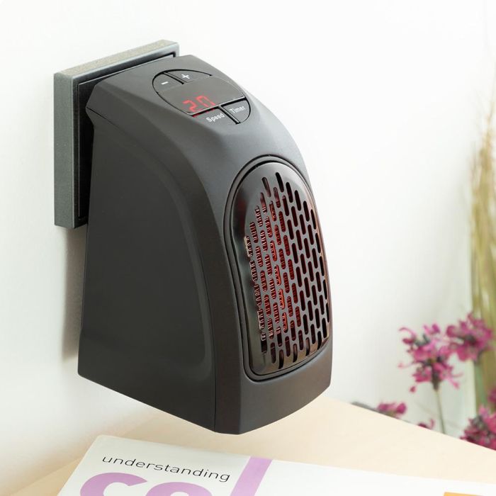 Innovagoods Calefactor Termocerámico de Enchufe Heatpod 400W Negro Ultraligero 5