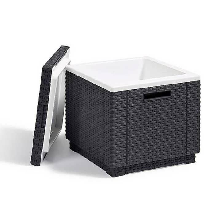 Mesa de centro con aislamiento de resina tejida ALLIBERT - Gris 1 Mesa de centro con aislamiento de resina tejida ALLIBERT - Gris 1