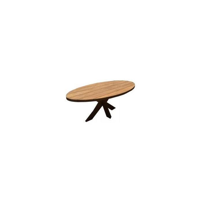 DKD Home Decor Mesa Centro Loft Madera Mango y Metal Natural Negro 130 x 70 x 45 cm Desmontable