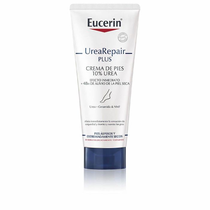 Eucerin UREAREPAIR PLUS Crema de Pies con 10% Urea para Piel Seca, Muy Seca, Áspera e Hiperqueratosis - Alivio 48h - 100 ml Eucerin UREAREPAIR PLUS Crema de Pies con 10% Urea para Piel Seca, Muy Seca, Áspera e Hiperqueratosis - Alivio 48h - 100 ml