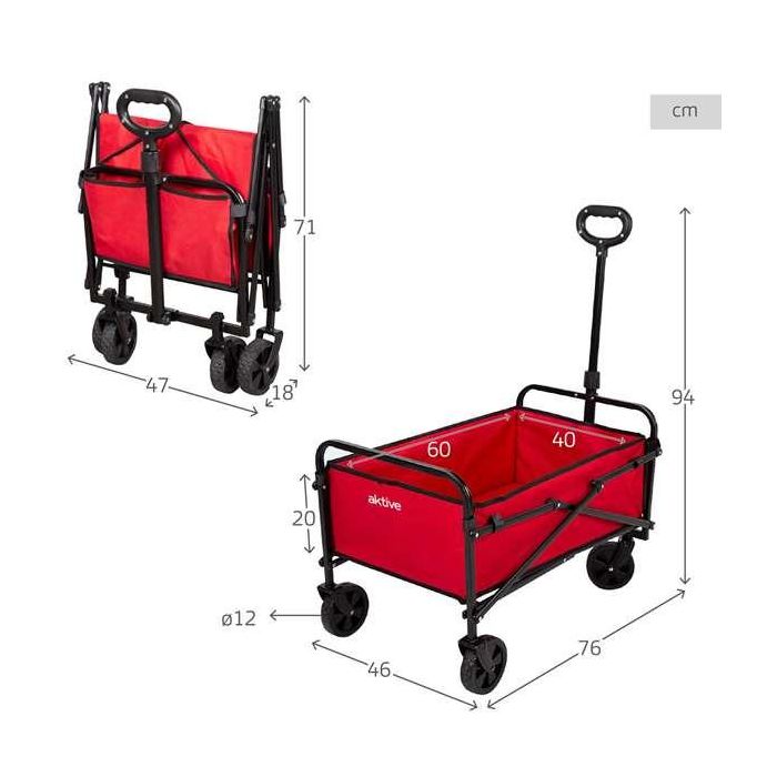 Carro de playa plegable 65x40x48/94cm 3 Carro de playa plegable 65x40x48/94cm 3