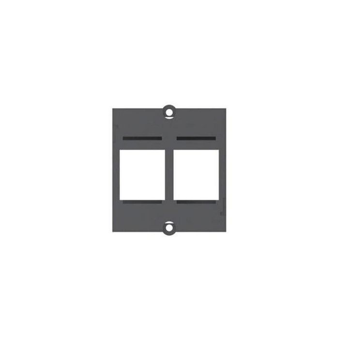 Bachmann Módulo Negro Dual Keystone para 2 Tomas de Datos - Marco de Montaje con Fijación Keystone, Incluye 2 Tornillos Torx T6